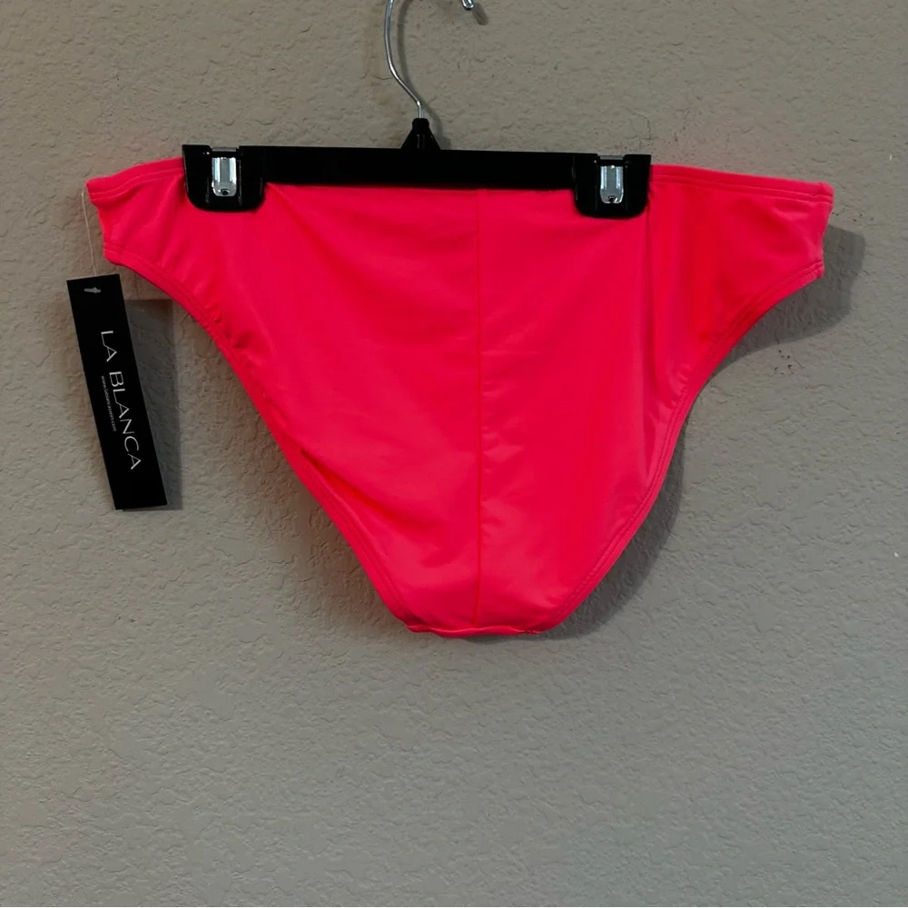 La Blanca Bikini Bottom Coral Neon Hipster Swimsuit Swim